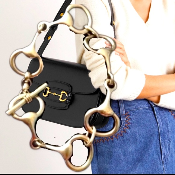 Sterling Silver Equestrian Style Horse-bit Toggle Bracelet - Picture 4 of 16